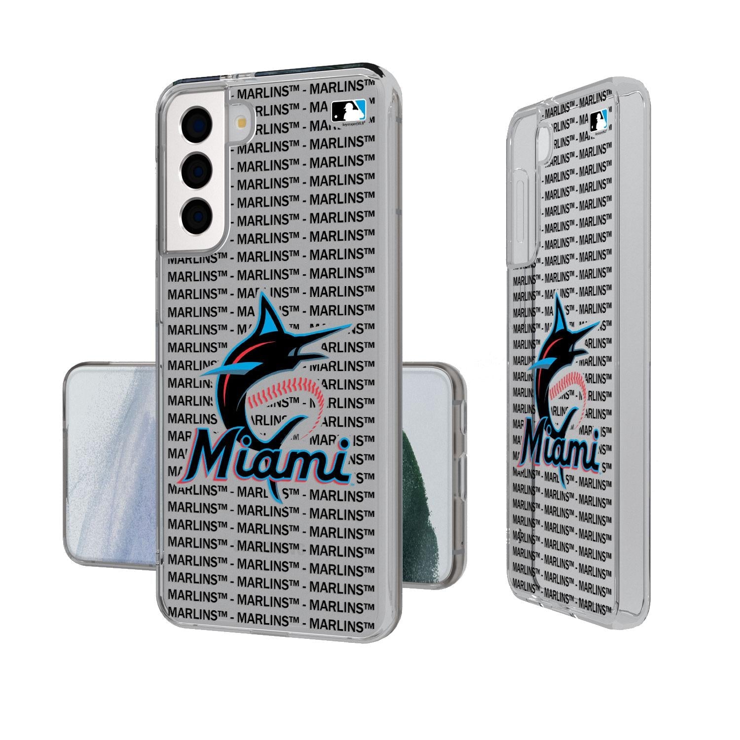 Miami Marlins Blackletter Clear Case