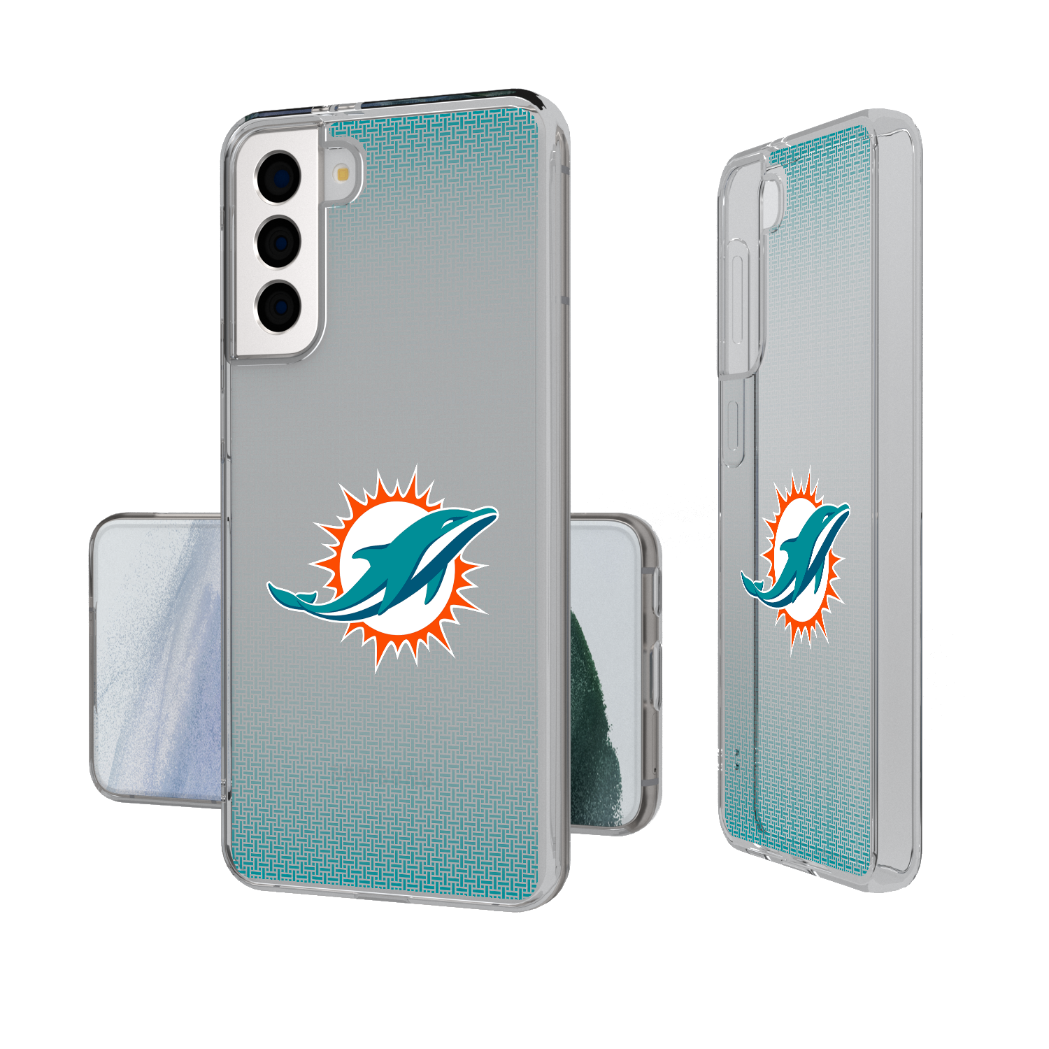 Miami Dolphins Linen Clear Phone Case