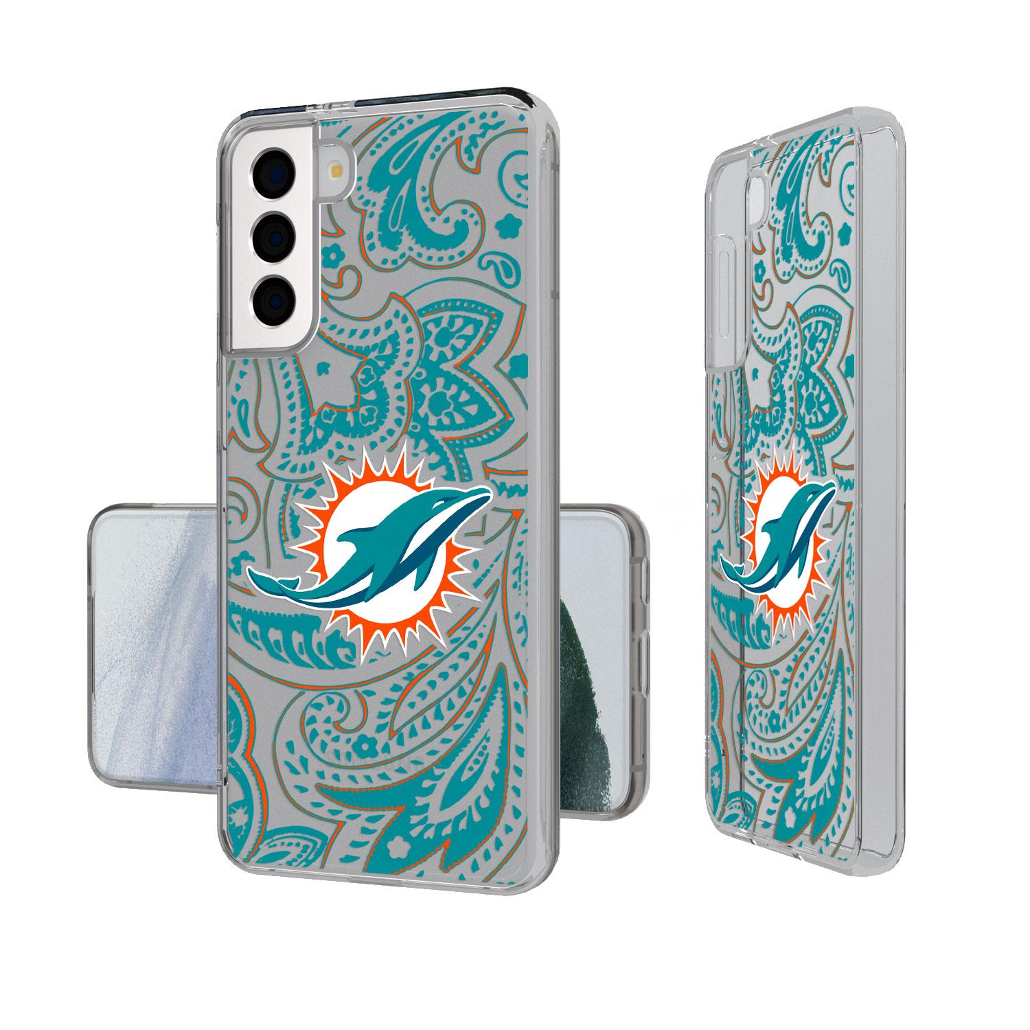 Miami Dolphins Paisley Clear Case