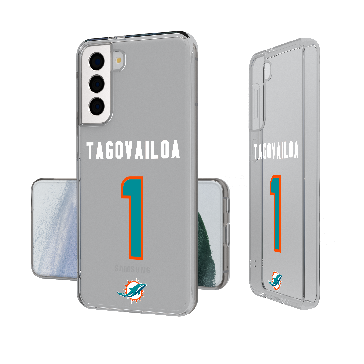 Tua Tagovailoa Miami Dolphins 1 Ready Clear Phone Case