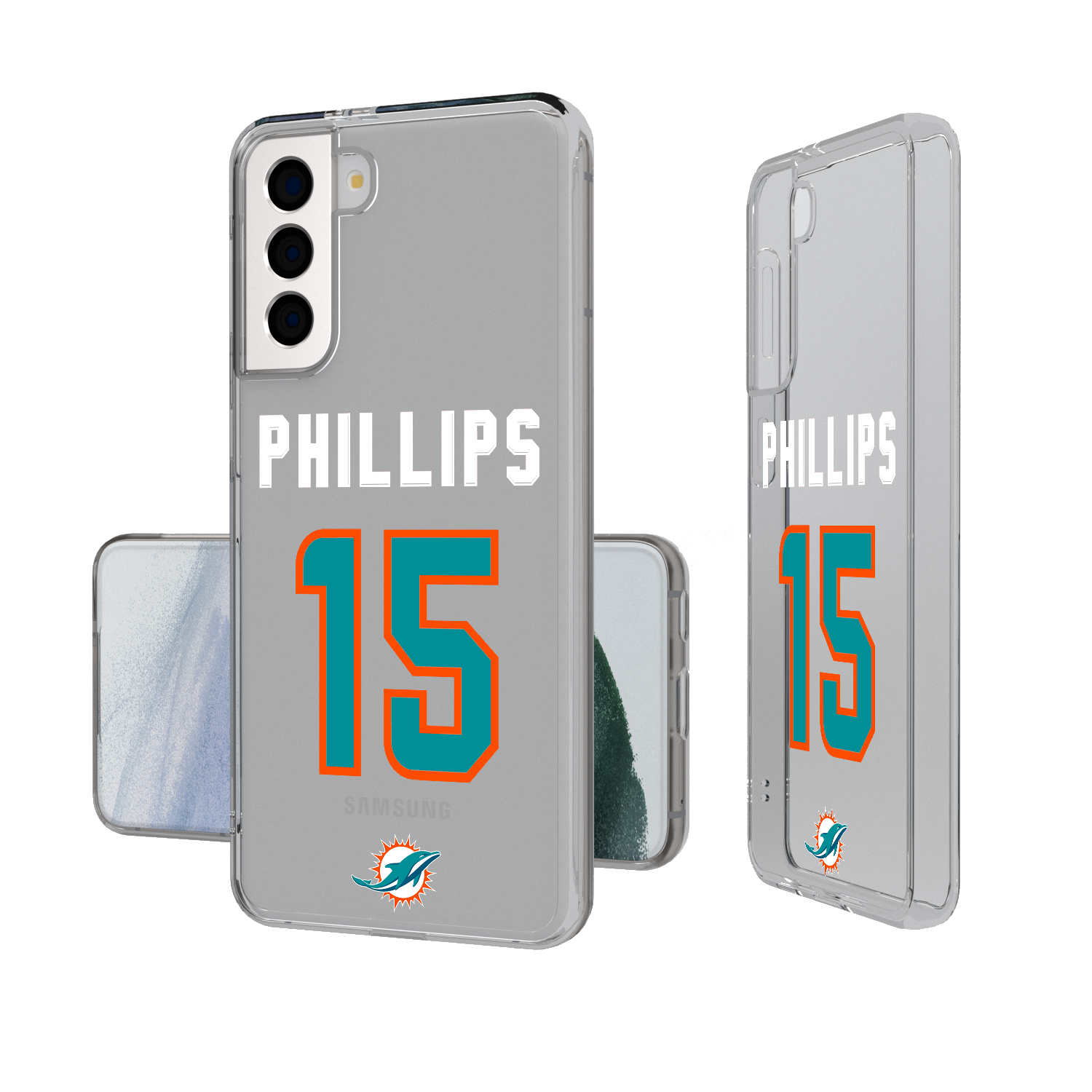 Jaelan Phillips Miami Dolphins 15 Ready Clear Phone Case