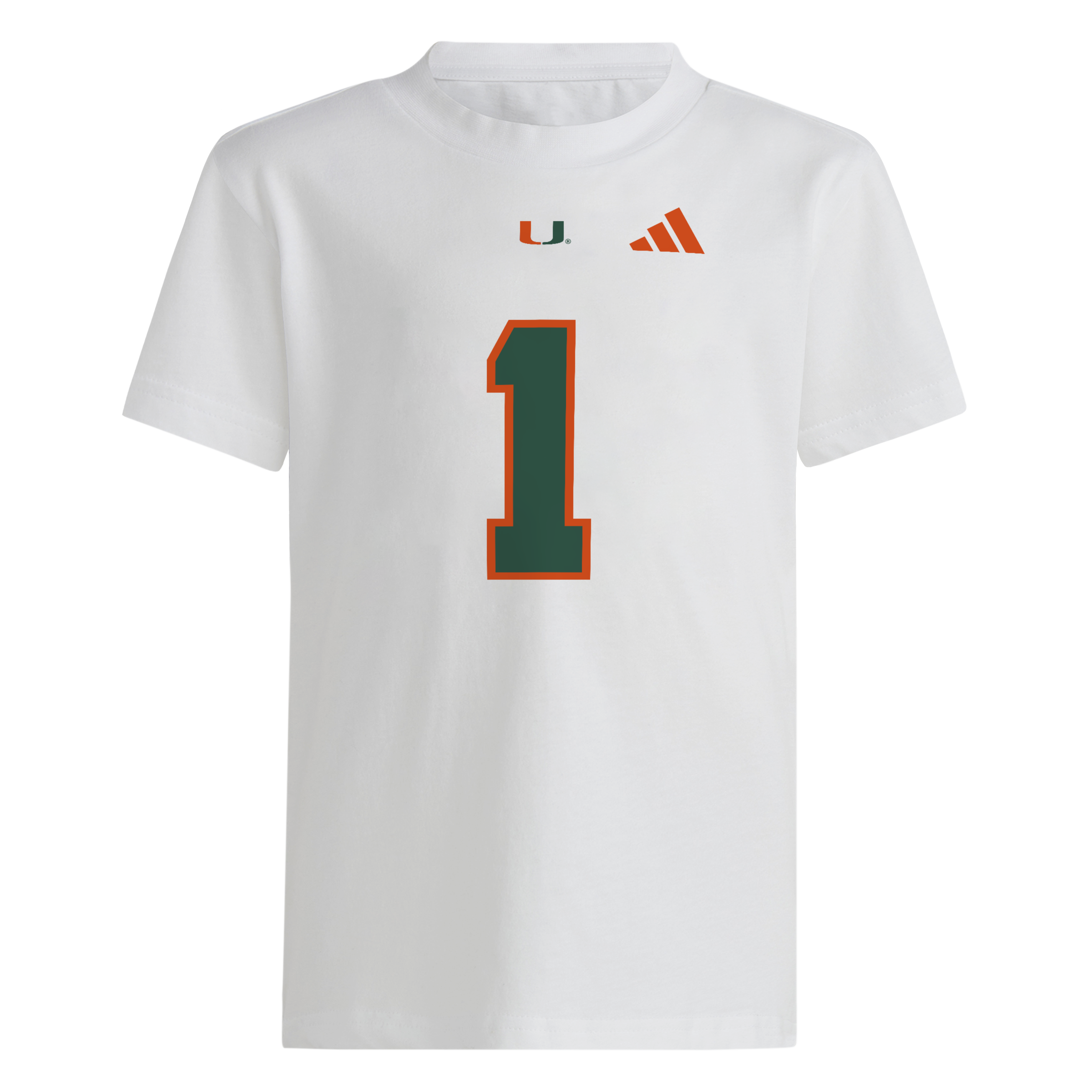 Miami Hurricanes adidas 2025 Youth Cam Ward Player T-Shirt - White