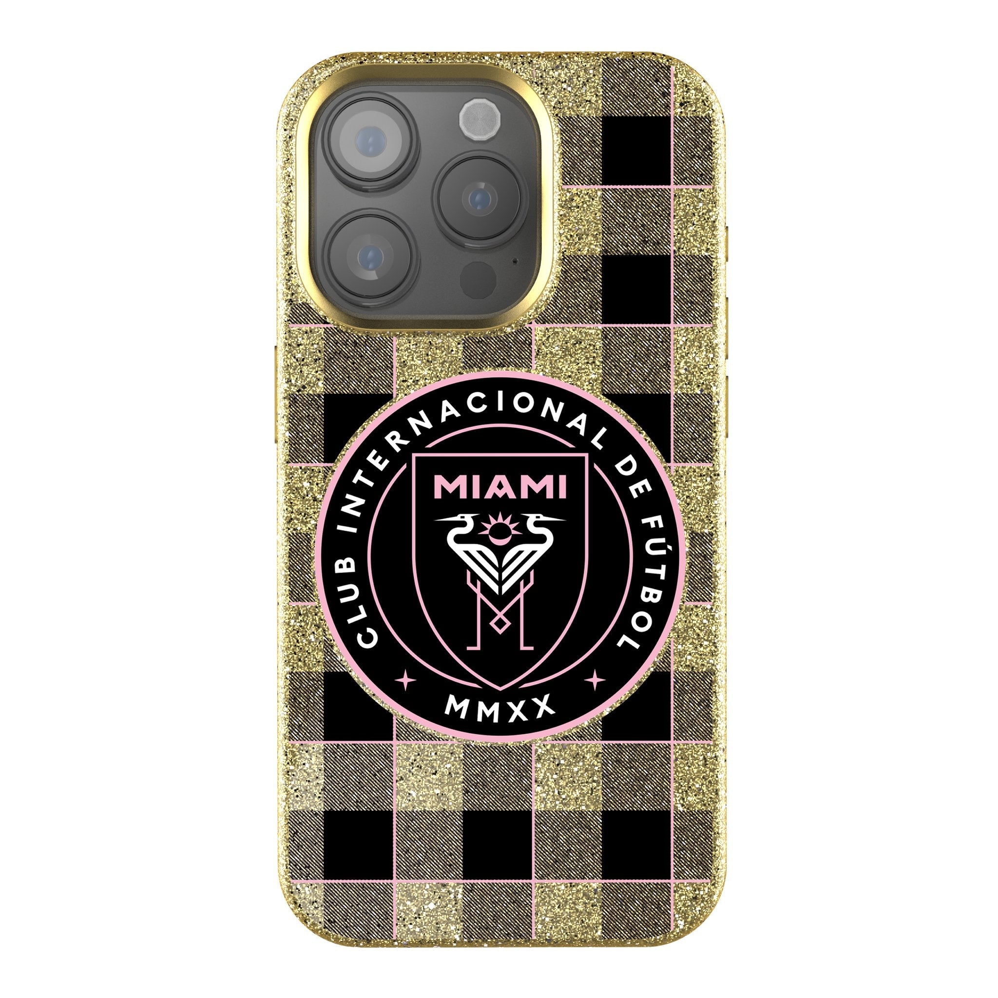 Inter Miami CF  Plaid Bling Phone Case