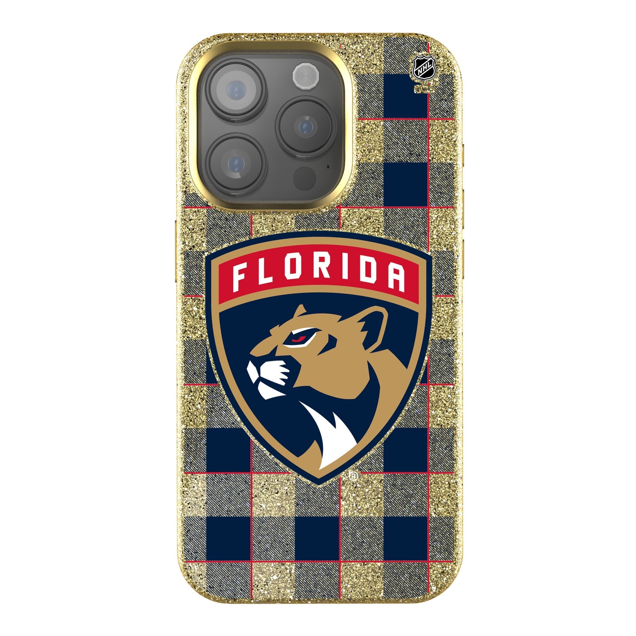 Florida Panthers Plaid Bling Phone Case