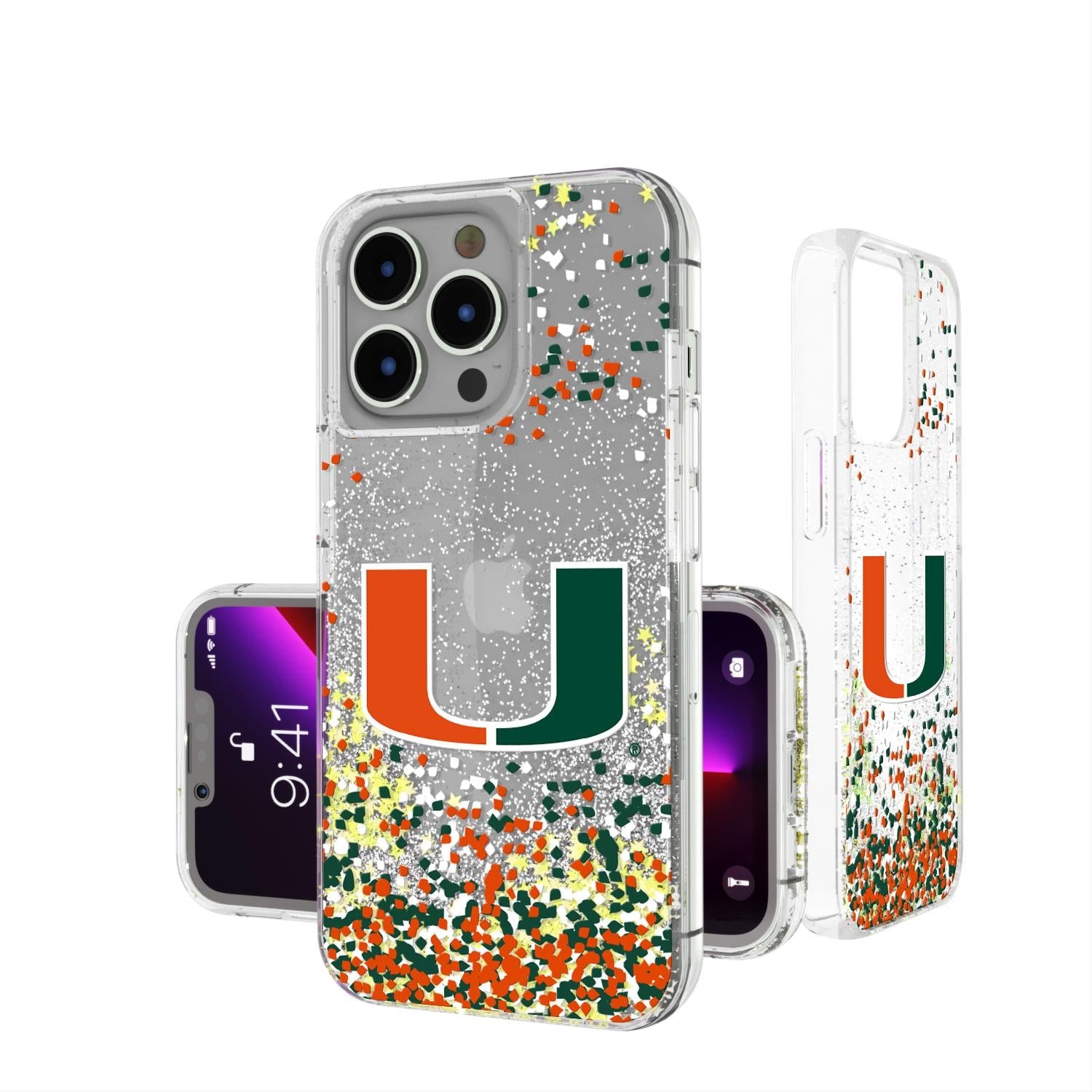 Miami Hurricanes Confetti Glitter Case