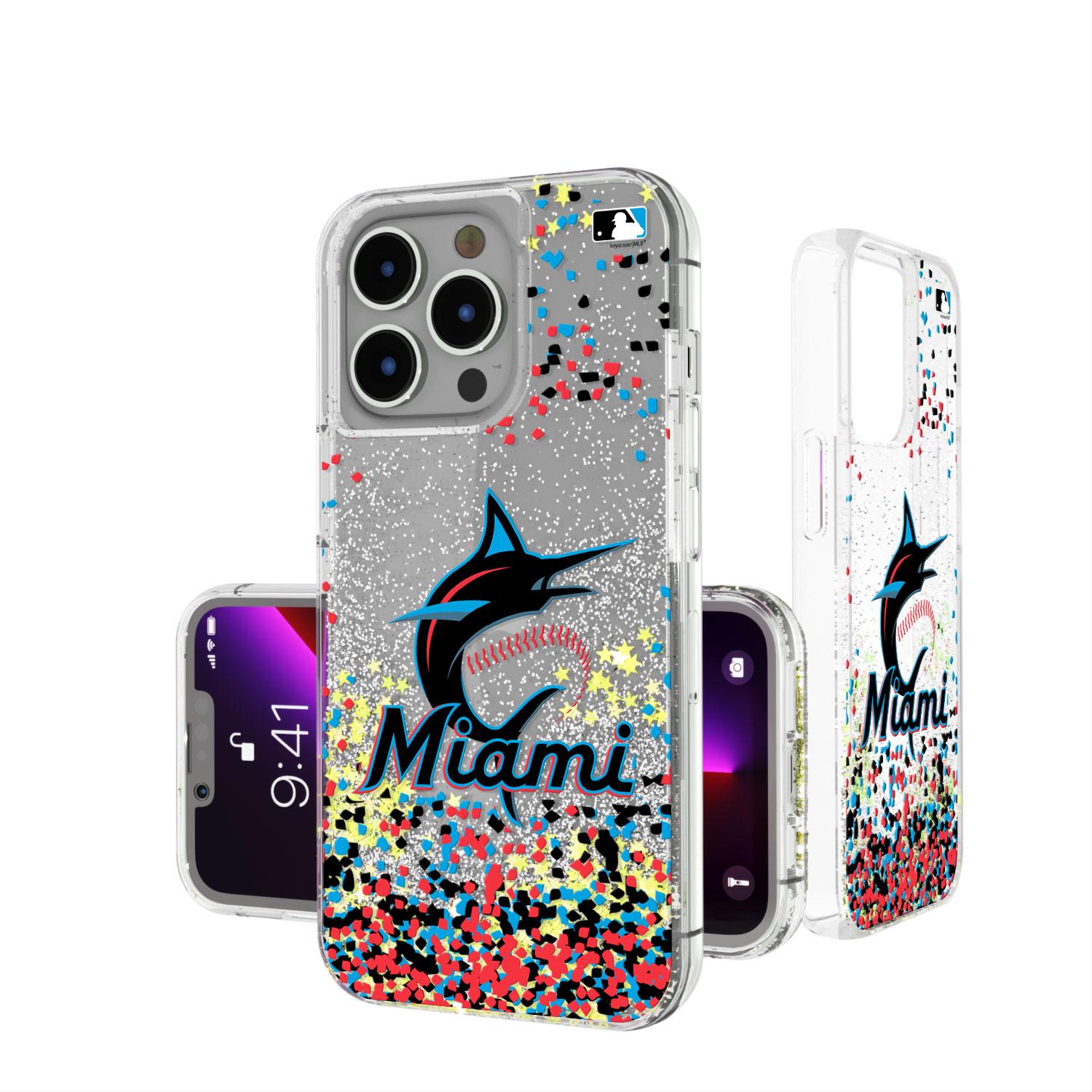 Miami Marlins Confetti Glitter Case