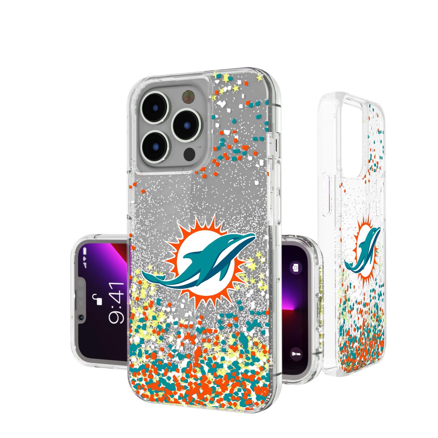 Miami Dolphins Confetti Glitter Case