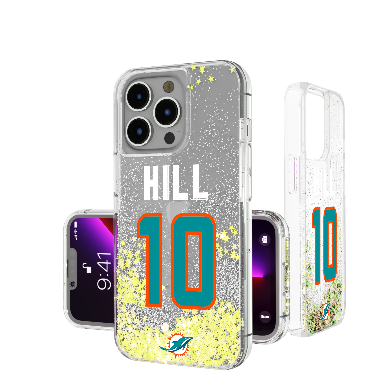 Tyreek Hill Miami Dolphins 10 Ready Glitter Phone Case