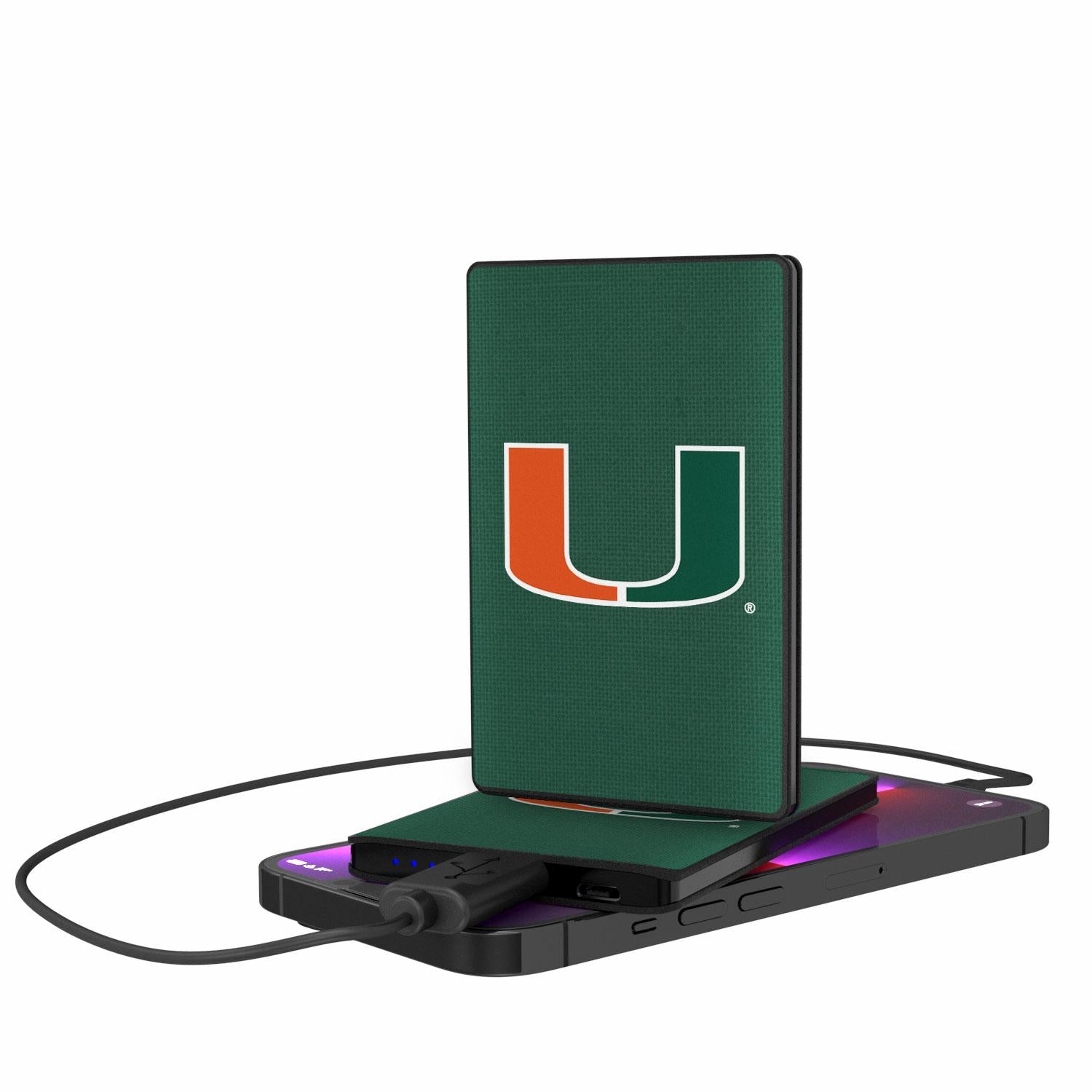 Miami Hurricanes Solid 2500mAh Credit Card Powerbank