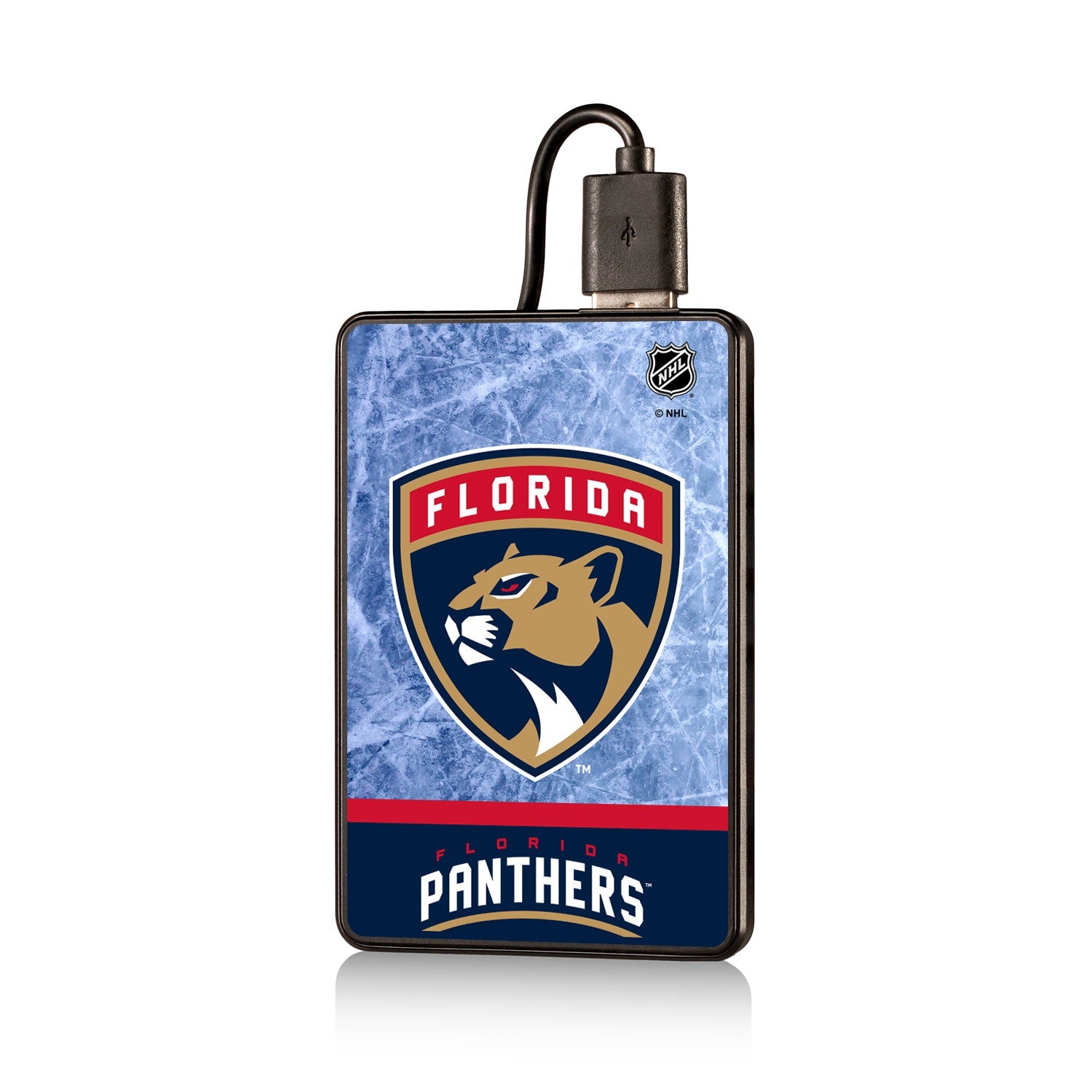 Florida Panthers Ice Wordmark 2500mAh Credit Card Powerbank