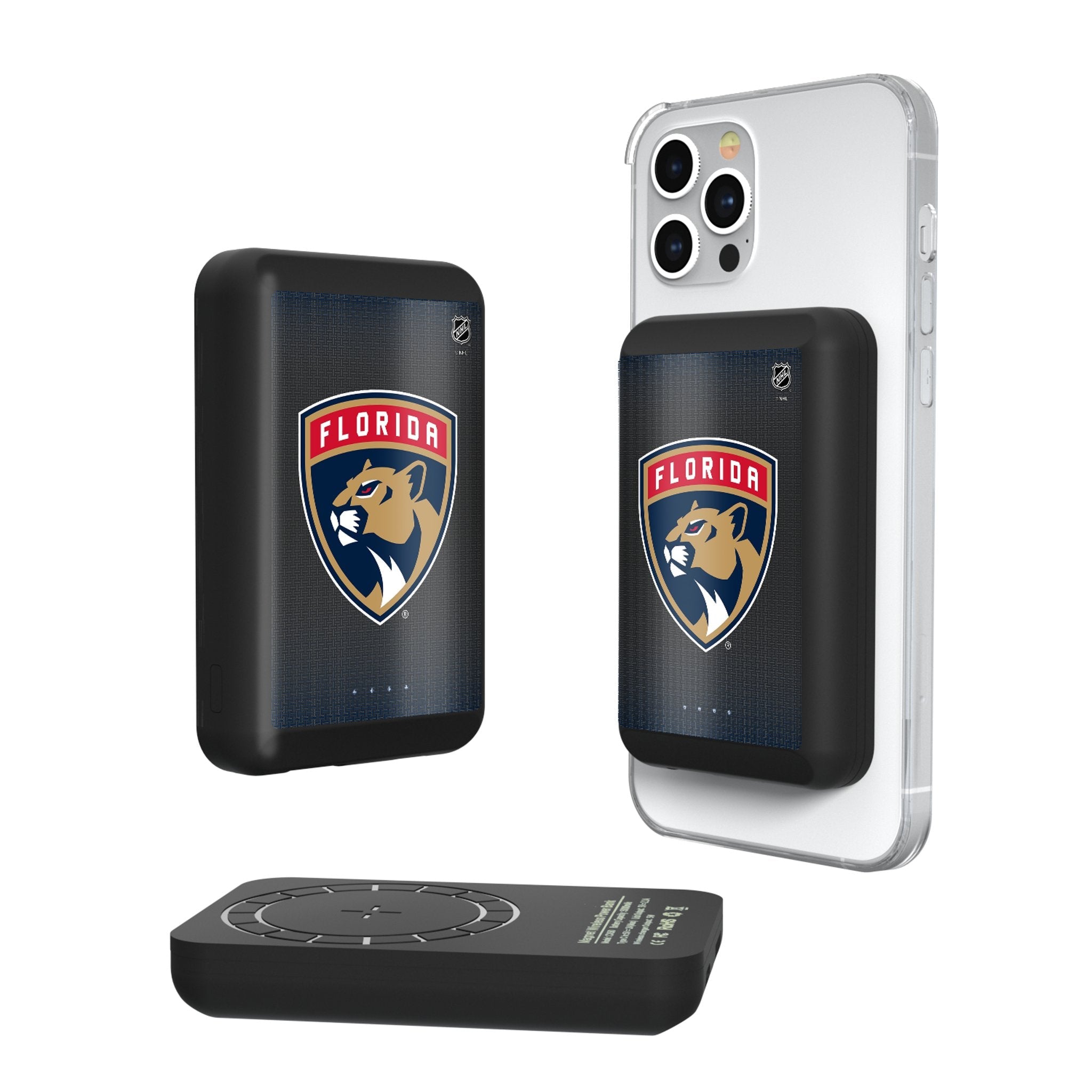 Florida Panthers Linen Wireless Mag Power Bank