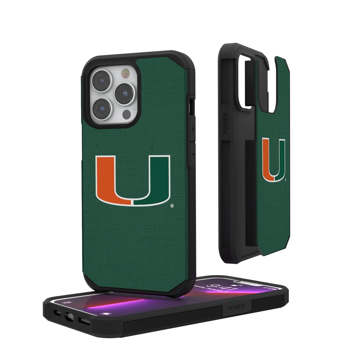 Miami Hurricanes Solid Rugged Case