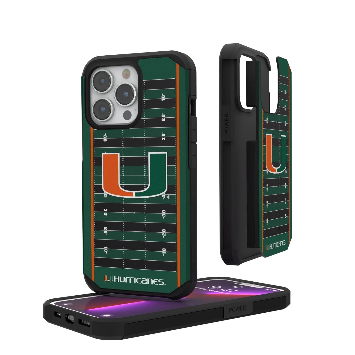 Miami Hurricanes Football Field Rugged Case