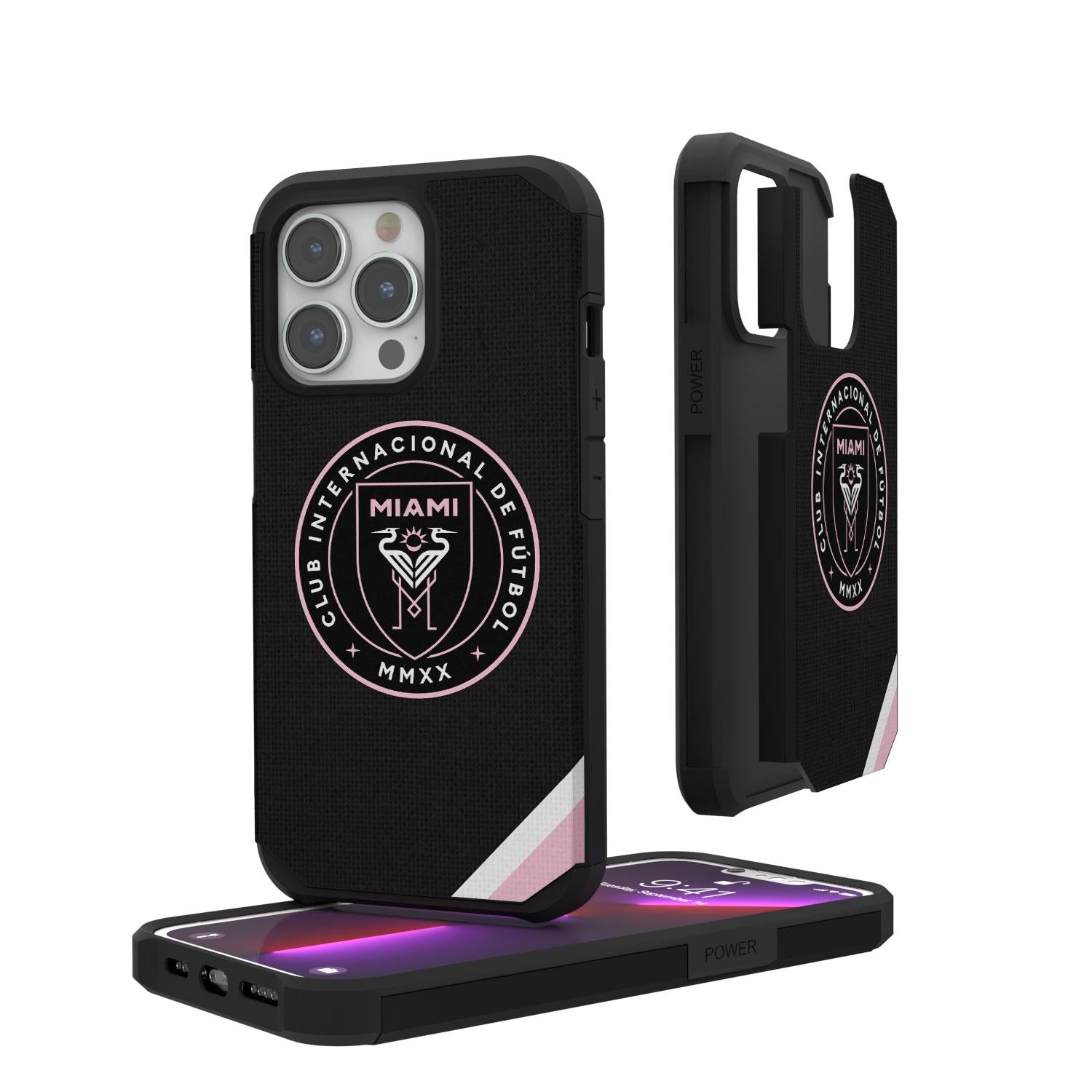 Inter Miami CF Diagonal Stripe Rugged Case