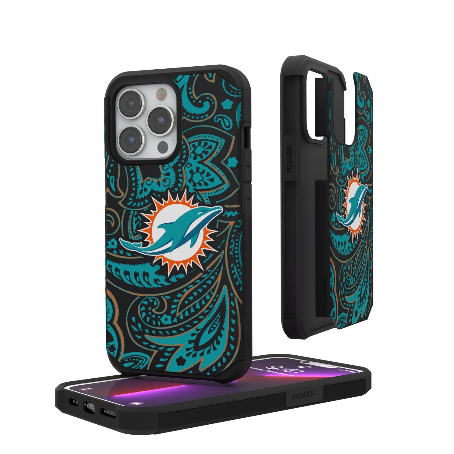 Miami Dolphins Paisley Rugged Case