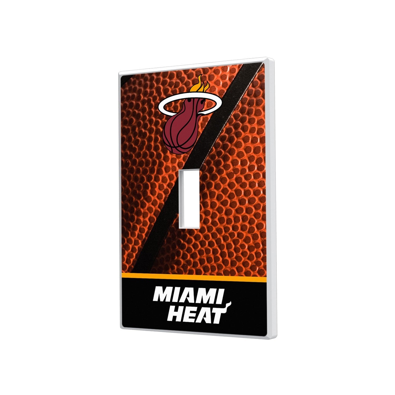 Miami Heat Basketball Hidden-Screw Light Switch Plate