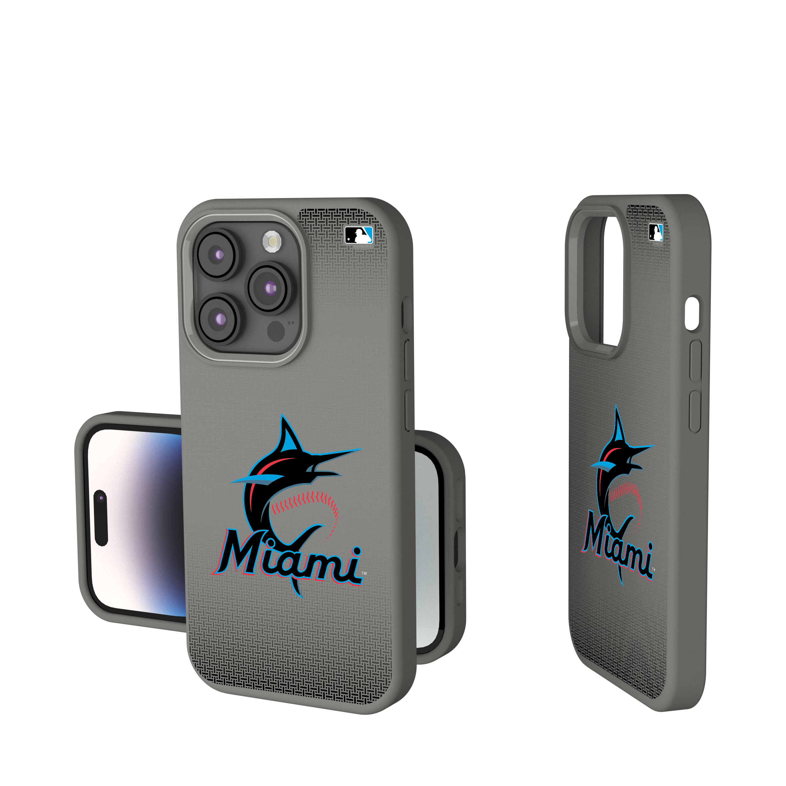 Miami Marlins Linen Soft Touch Phone Case