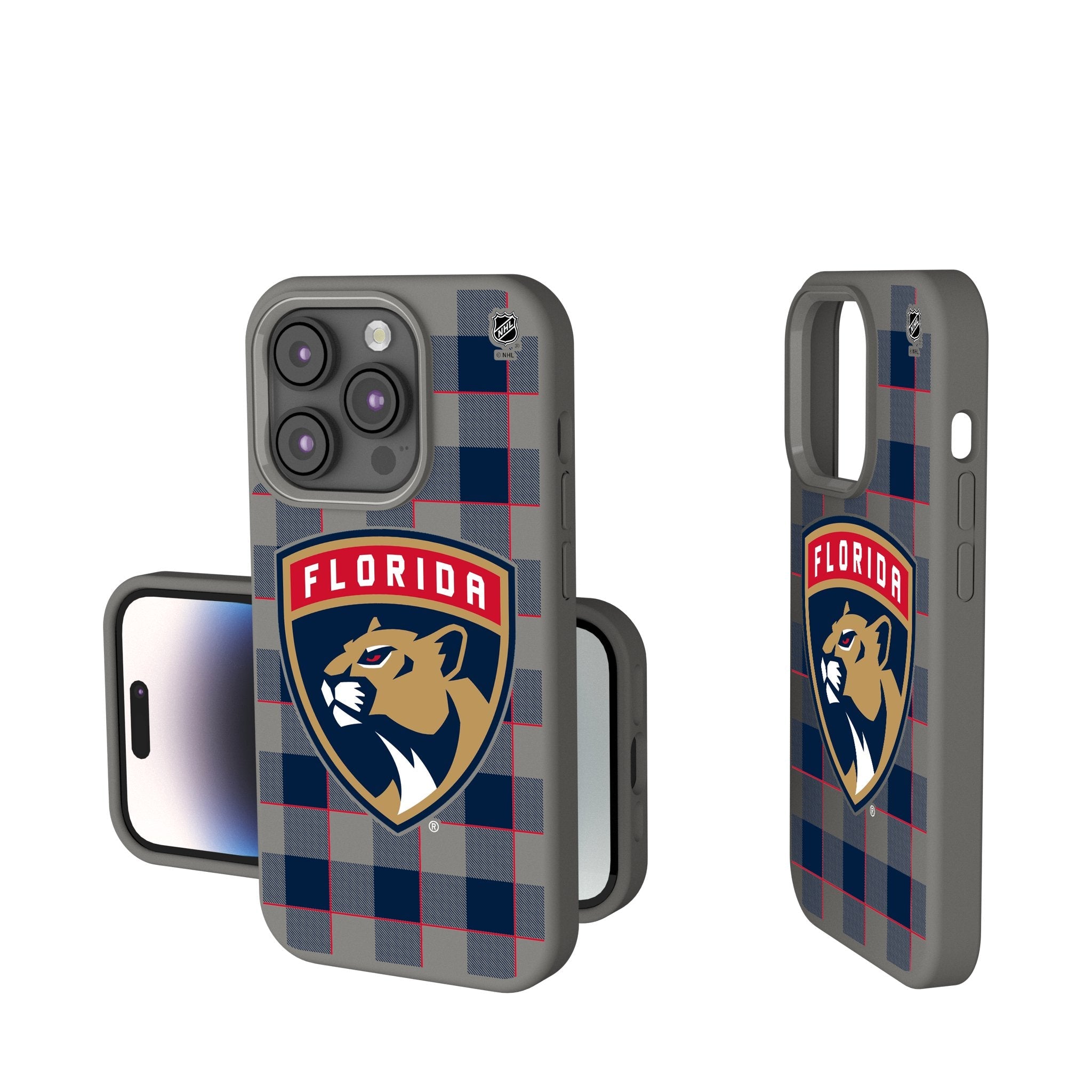 Florida Panthers Plaid Soft Touch Phone Case