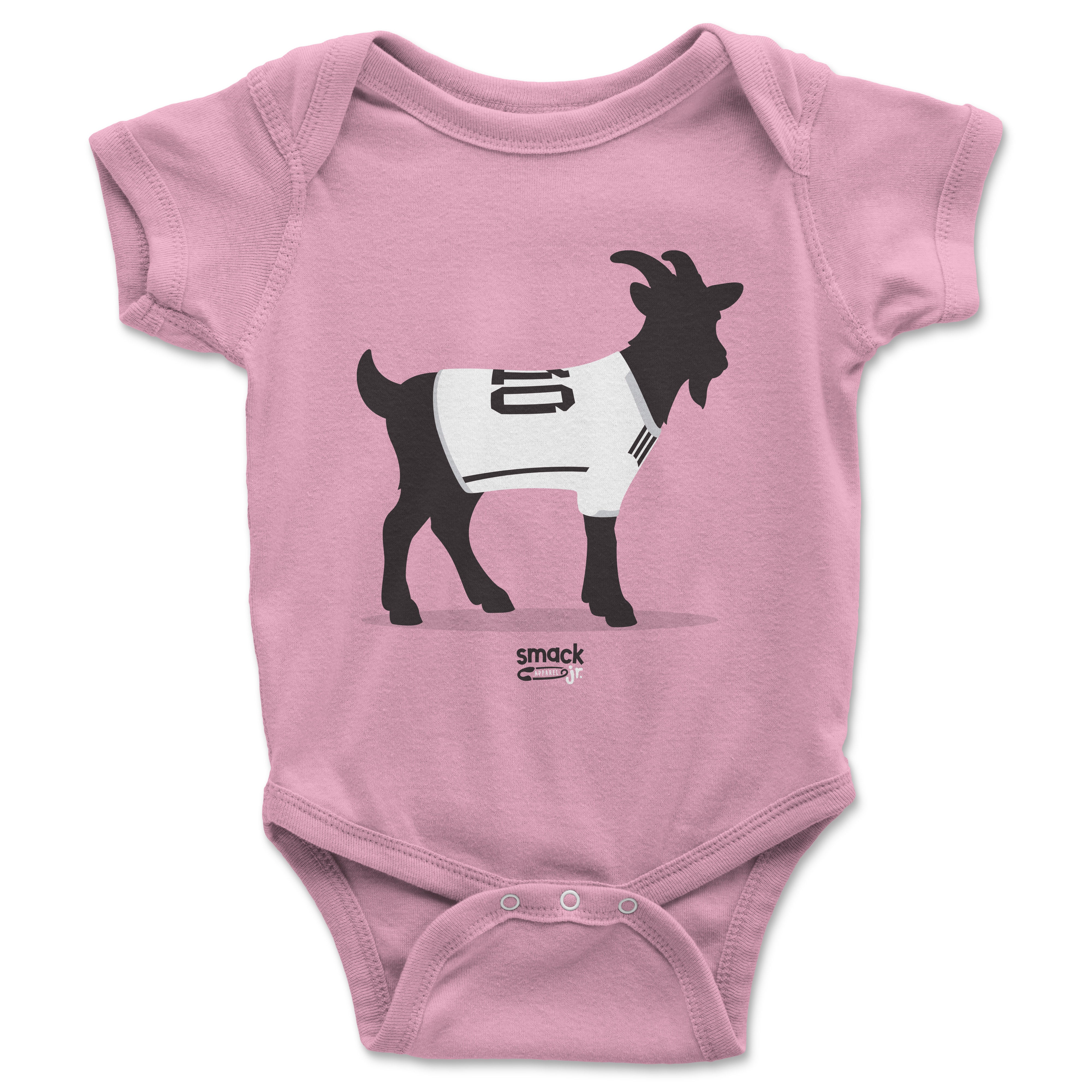 GOAT 10 Onesie for Soccer Fans Pink