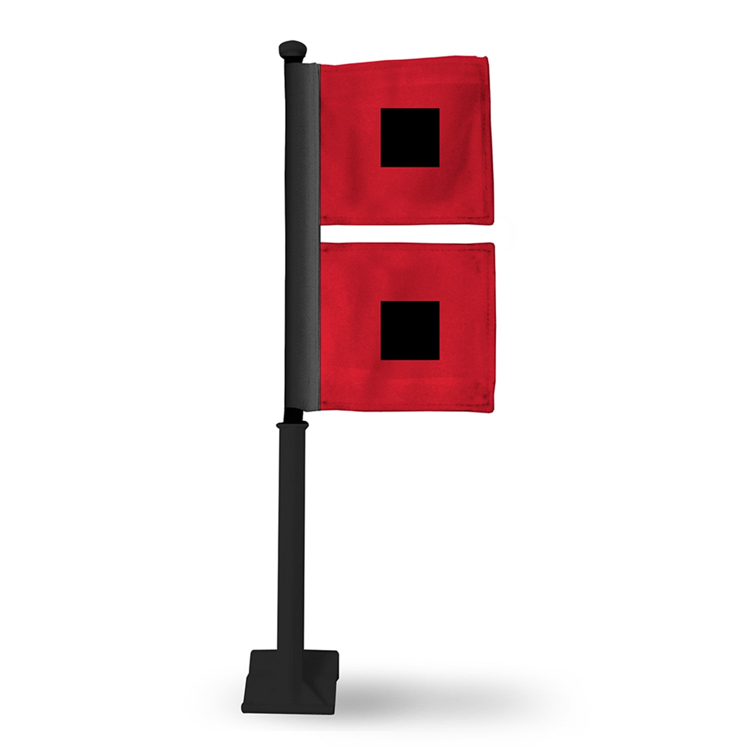 Hurricanes Warning Flag Car Flag - Black Pole