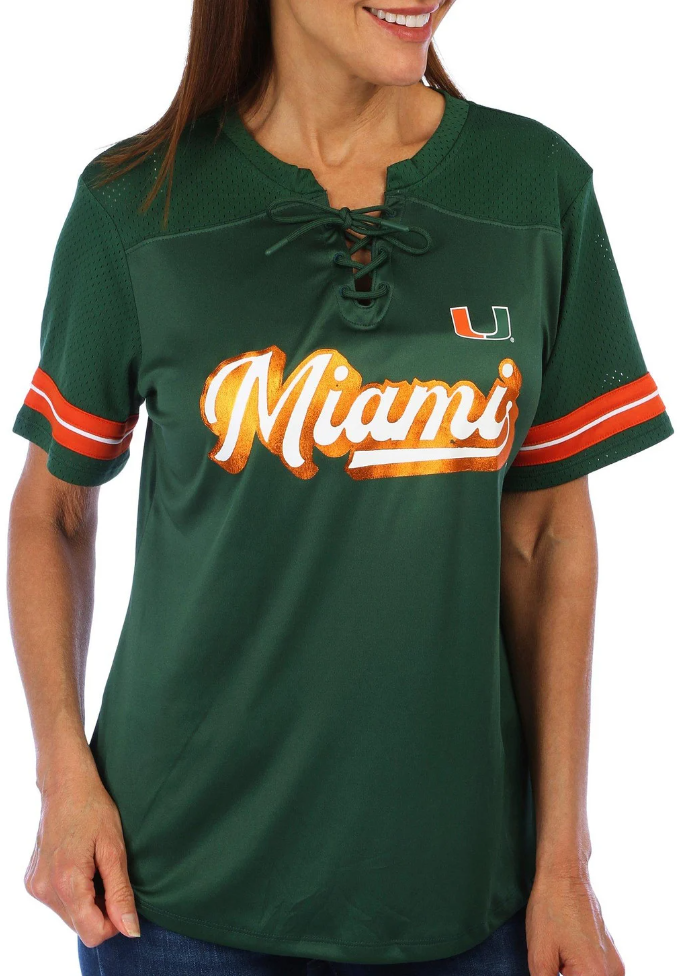 Miami Hurricanes Women's Overtime Readiness Athena Tee - Green