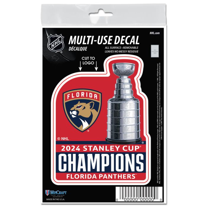 Florida Panthers 2024 Stanley Cup Champions Multi-Use Decal  - 3" x 5"