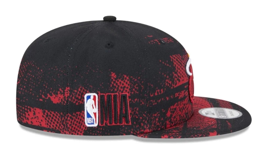 Miami Heat New Era Tip-Off 9Fifty Snapback Hat - Black/Red