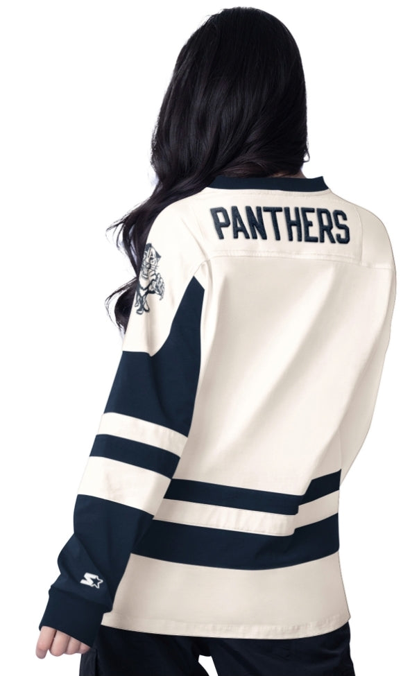 Florida Panthers Women's Starter Historic Laced Pullover - Cream/Navy