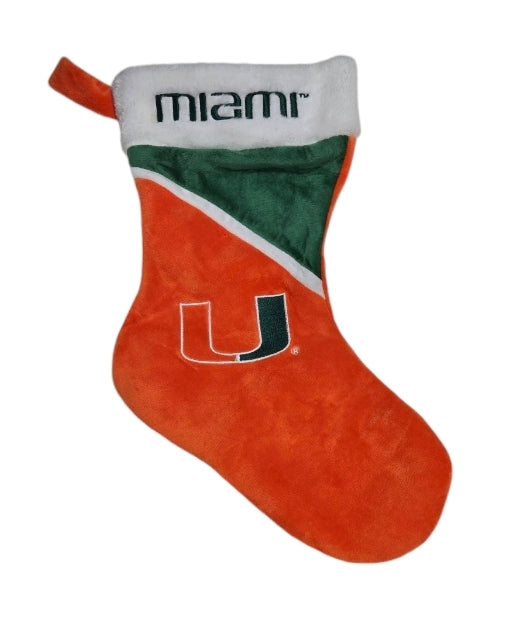 Miami Hurricanes Colorblock Christmas Stocking