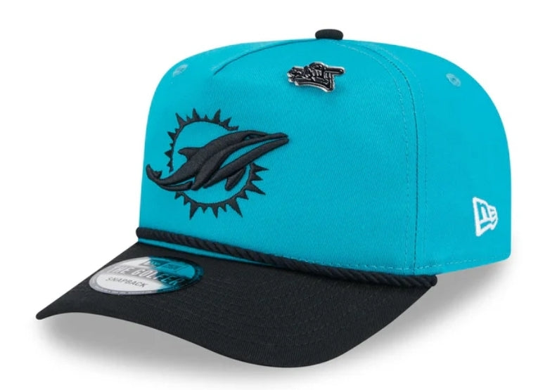 Miami Dolphins New Era 2024 Inspire Change 'The Golfer' Snapback Hat - Aqua/Black