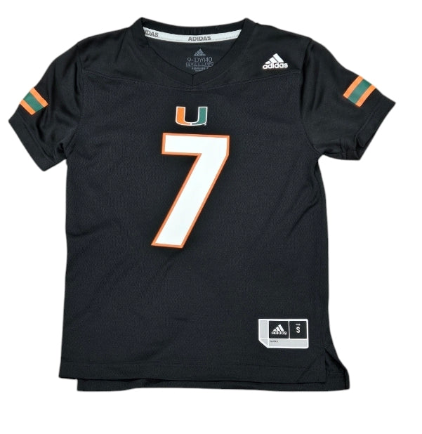 Miami Hurricanes adidas Xavier Restrepo # 7 Youth Jersey - Black