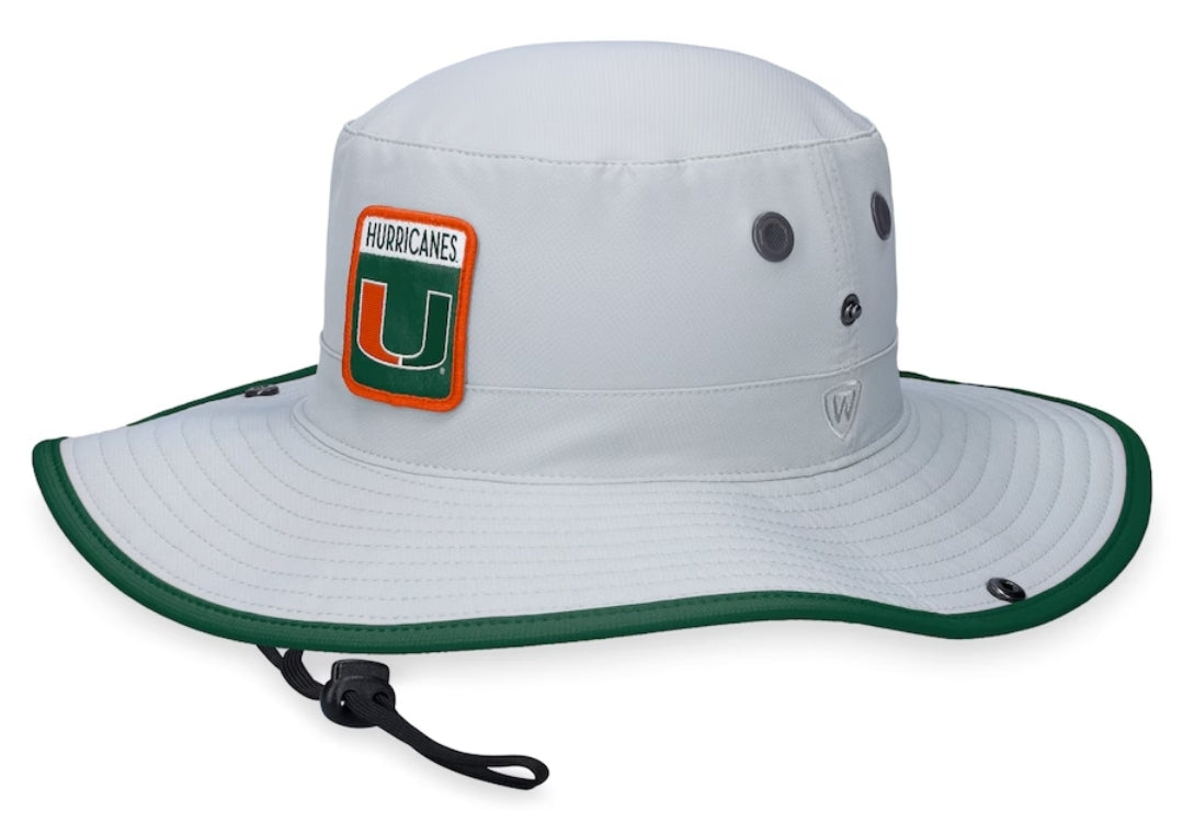 Miami Hurricanes TOW Fundamentals Bucket Hat - Grey