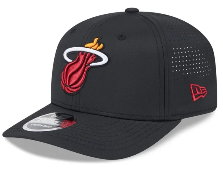 Miami Heat New Era 9Seventy Perforated Stretch-Snap Hat - Black