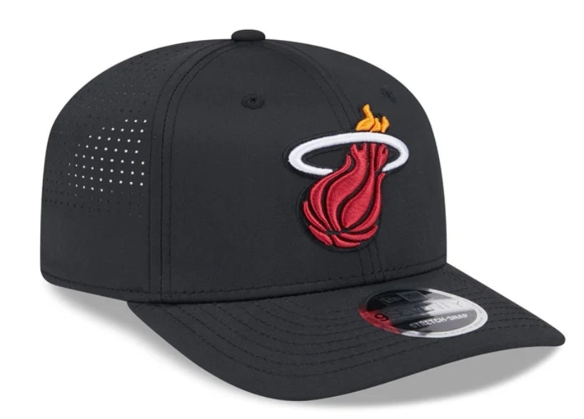 Miami Heat New Era 9Seventy Perforated Stretch-Snap Hat - Black