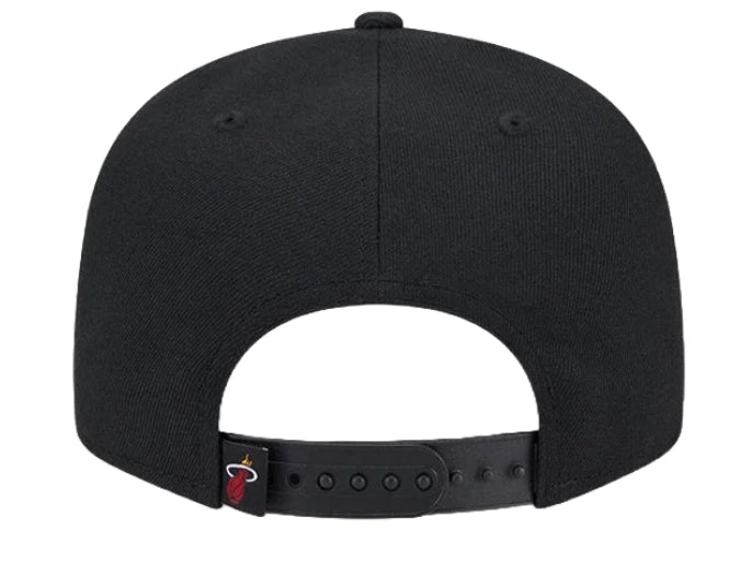 Miami Heat New Era 9Fifty Team Shadow Snapback Hat - Black