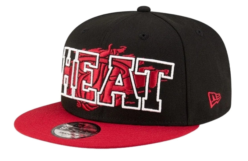 Miami Heat New Era 9Fifty Team Splatter Snapback Hat - Black