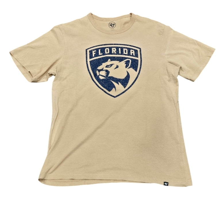 Florida Panthers 47 Brand Dusted Imprint River Franklin T-Shirt - Dusted Khaki