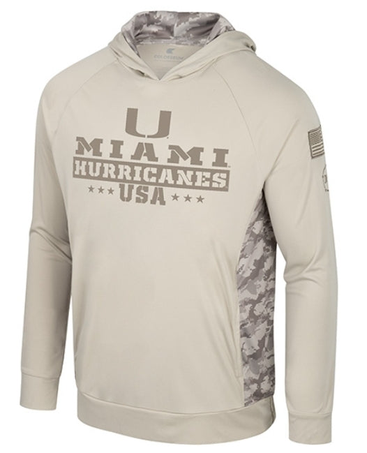 Miami Hurricanes Coloseum Mojave Hooded Windshirt - Natural