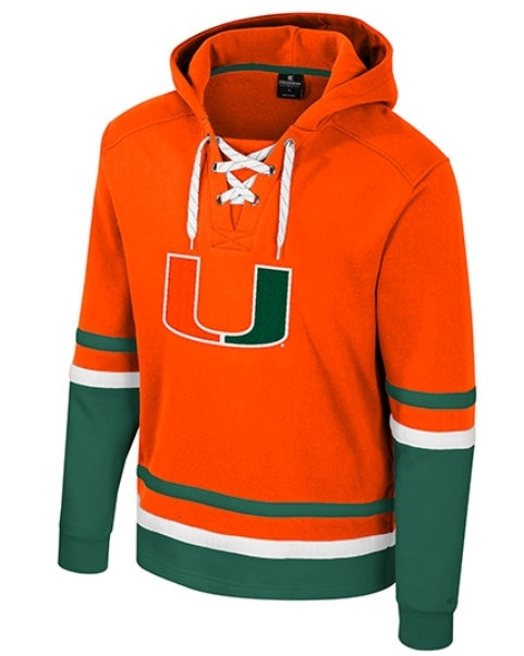 Miami Hurricanes Colosseum Lace Up 3.0 Pullover Hoodie - Orange