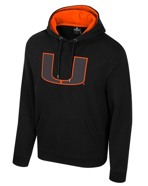 Miami Hurricanes Colosseum Bioelectric Pullover Fleece Hoodie - Black