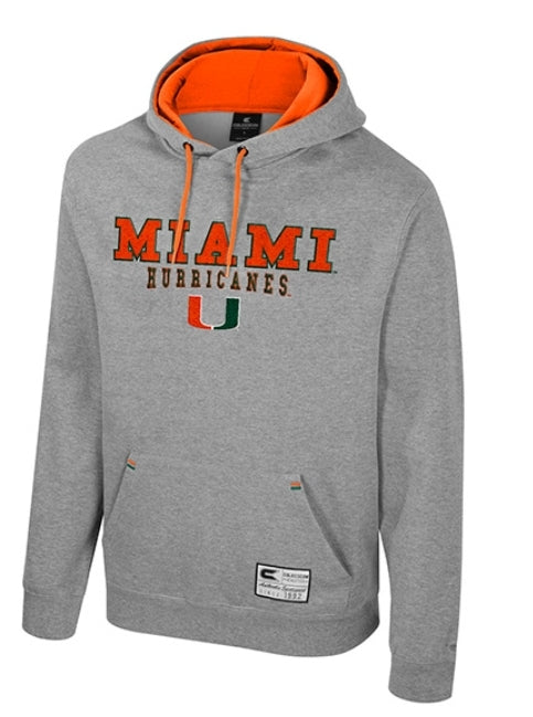 Miami Hurricanes Colosseum Zion Fleece Hoodie - Grey