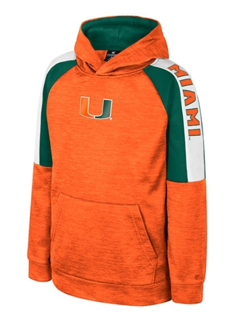 Miami Hurricanes Colosseum Youth Rylos Pullover Hoodie - Orange