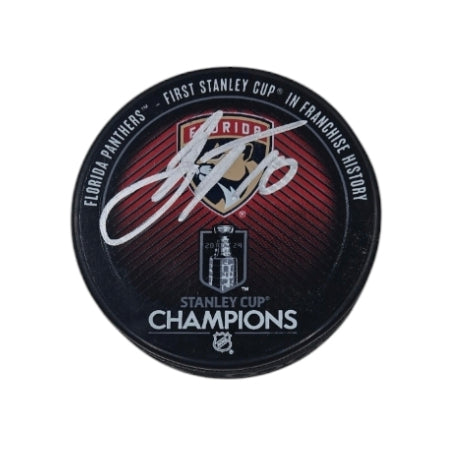 Florida Panthers Vladimir Tarasenko Autographed Stanley Cup Champs Hockey Puck with JSA COA