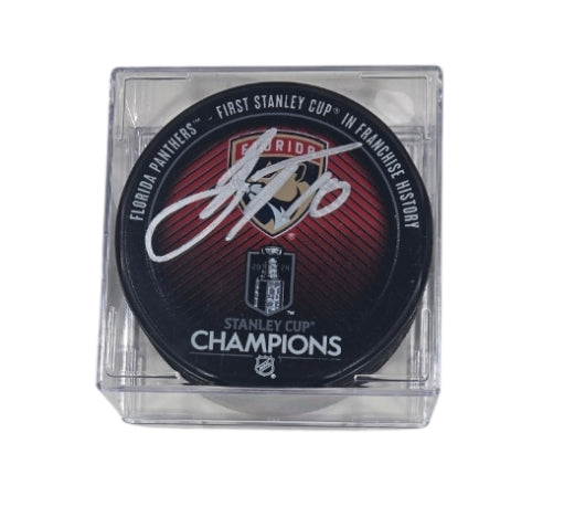 Florida Panthers Vladimir Tarasenko Autographed Stanley Cup Champs Hockey Puck with JSA COA