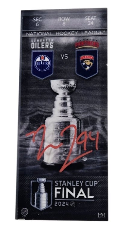 Florida Panthers Ryan Lomberg Autographed SC Champs Acrylic Ticket with JSA