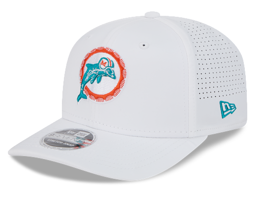 Miami Dolphins New Era 9Seventy Perforated Stretch-Snap Hat - White