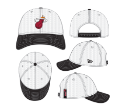 Miami Heat New Era Dash Two-Tone 9FORTY Adjustable Hat - White/Black