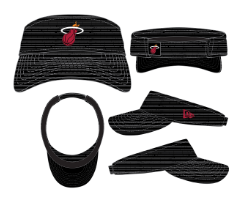 Miami Heat New Era Digi-Tech Adjustable Visor - Black