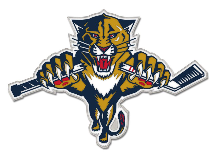 Florida Panthers Retro Hockey Stick Logo Collector Pin Jewelry Card