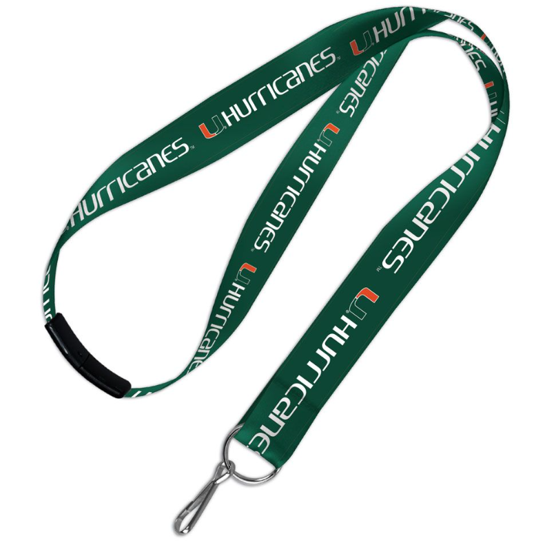 Miami Hurricanes 'U Hurricanes' Key Chain Lanyard - Green